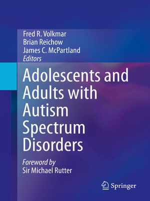 cover image of Adolescents and Adults with Autism Spectrum Disorders